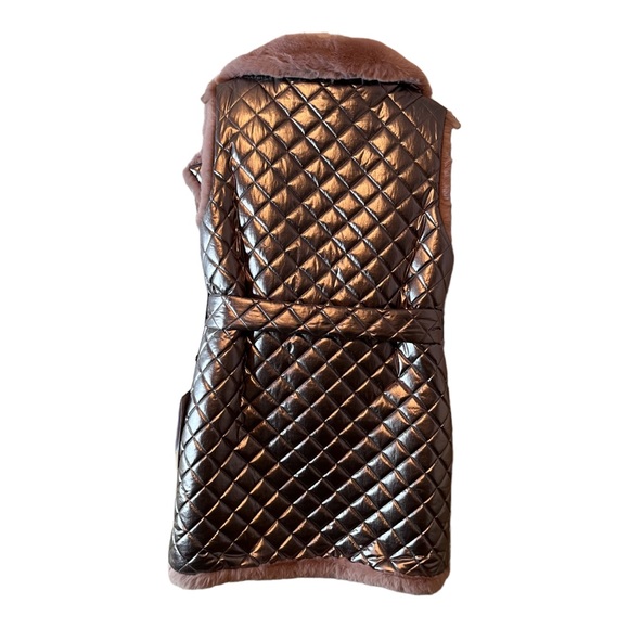Furious Fur® ‘Delilah’ Reversible Vest (Small, Pink/Silver) NEW WITH TAGS - Picture 4 of 7